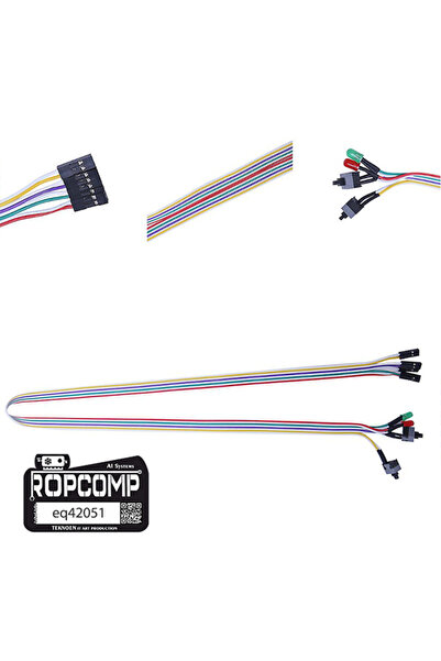 Ropcomp Power, Reset Butonu, Hdd Işlem Led Işıklı Pc Atx Anakart Bağlantı Kablosu