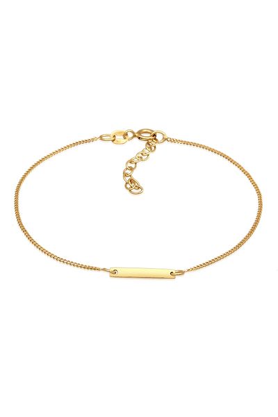 ELLI Damenarmband – flache Platte, 925er Sterlingsilber, kann individuell angepasst werden