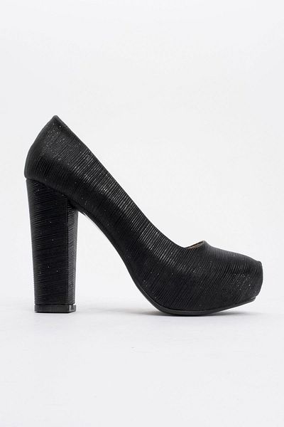 Ccway Pantofi cu toc de damă cu platformă cu dungi negre