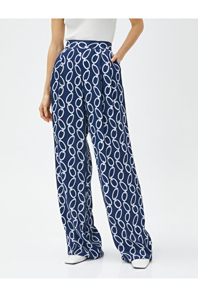 Koton Chain Printed Palazzo Trousers