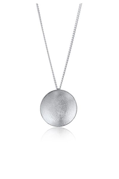 Nenalina Halskette Nenalina Kette mit Anhänger Damen runder Anhänger 925 Sterling Silber Party/Silber E