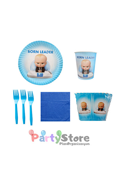 PLAN party STORE patron bebek temalı tabak bardak çatal peçete mısır kutusu e...