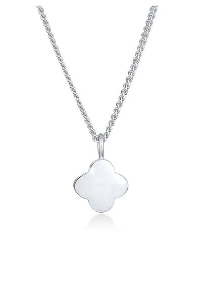 ELLI Colier dama pandantiv Shamrock Simbolul norocului Clasic În Argint Sterling 925