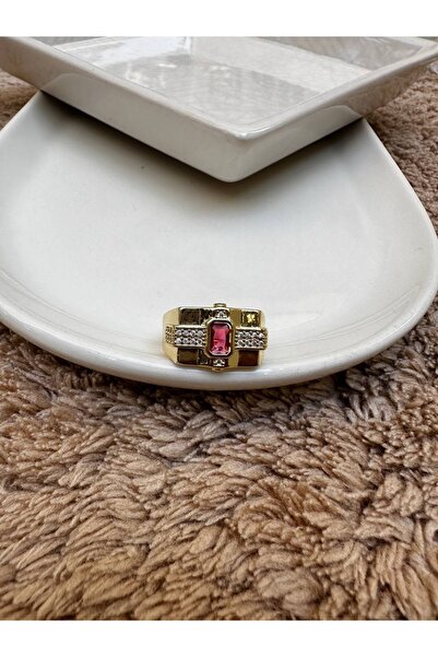 KaryaGümüş خاتم الفارس من حجر الرغيف الفرنسي الوردي