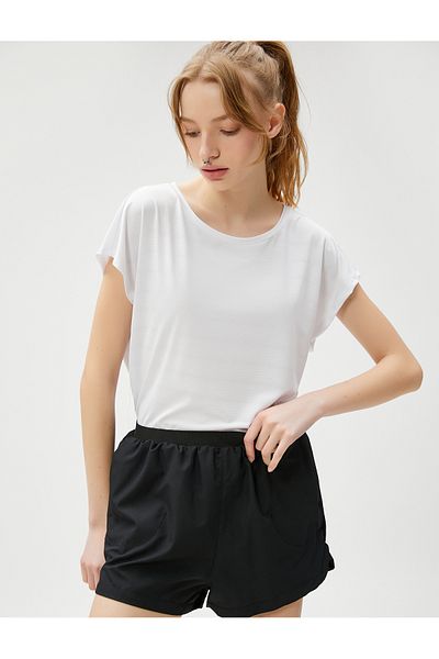 Koton Minimal Printed Sports T-Shirt Crew Neck