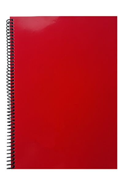 Şirin Yün A4 Spiralli Pvc Kapaklı 80 Yaprak Kareli Defter 1 Adet Kırmızı