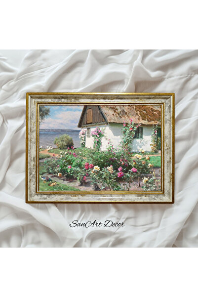 Sanart Pictură de epocă cu cadru, pictură în ulei, pictură înrămată, decor ar...