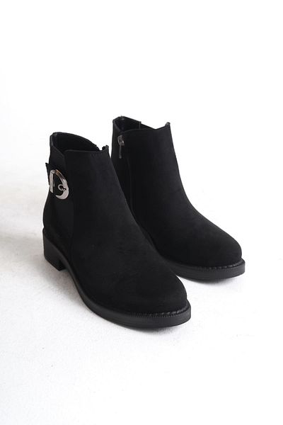 BZ Moda GABRIELLA Orthopedic Suede Γυναικείες Μπότες - Με φερμουάρ, Αδιάβροχο και Ψυχρό, ST Μαύρο