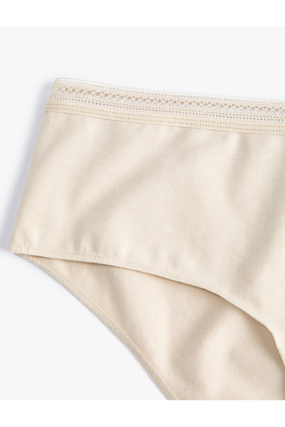 Koton Hipster Külot Basic Pamuklu Beli Dantelli