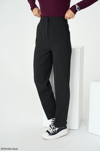 Liora Women's Black High Waist Waist Fitting Palazzo Pants