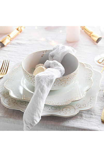 Pip Studio Royal Gold White Beyaz Porselen Kahvaltı Tabağı 23,5 Cm