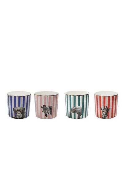 Porland Wild Life 230 Cc 4 Piece Glass Set - 341set200