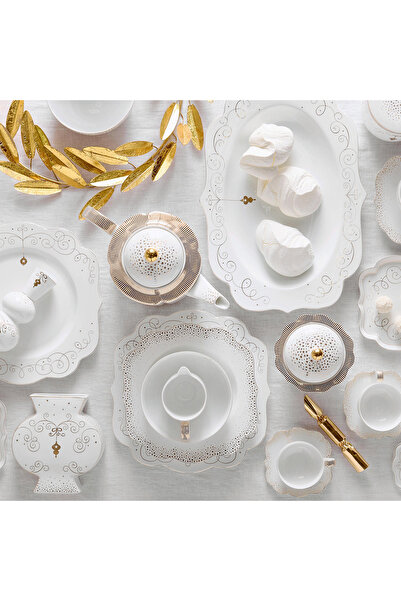 Pip Studio Royal Gold White Beyaz Porselen Çay Tabağı 10 Cm