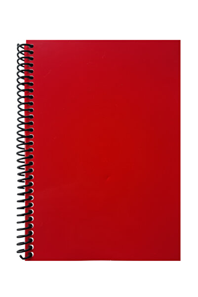 Şirin Yün A5 Spiralli Pvc Kapaklı 80 Yaprak Çizgili Defter 1 Adet Kırmızı