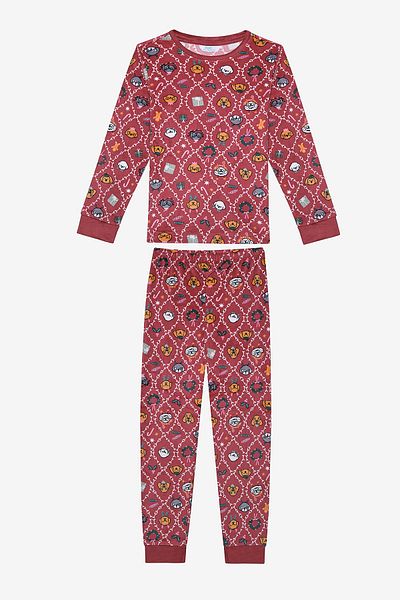 Penti Girl's Woofmas Red Pajama Set