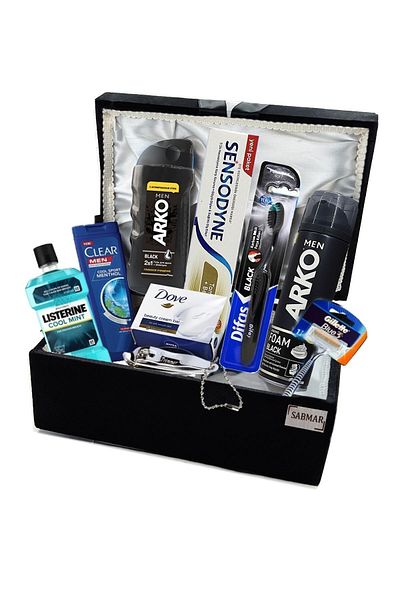 Arko Men Комплект за мъжки подаръци и грижи за младоженеца - Кутия за зестра, 3 части 9022070hc