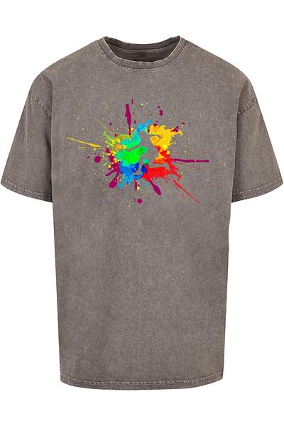 Merchcode Herren Color Splash Oversized Tee - Acid Winter