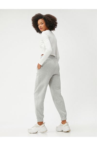 Koton Raster Jogger Sweatpants with High Waist and Pockets