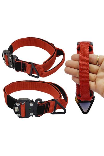 VSLT HANDMADE Tactical Large Breed Dog Collar with Handles.k9 Collar.doberman,rottweiler,malinois,cane Corso