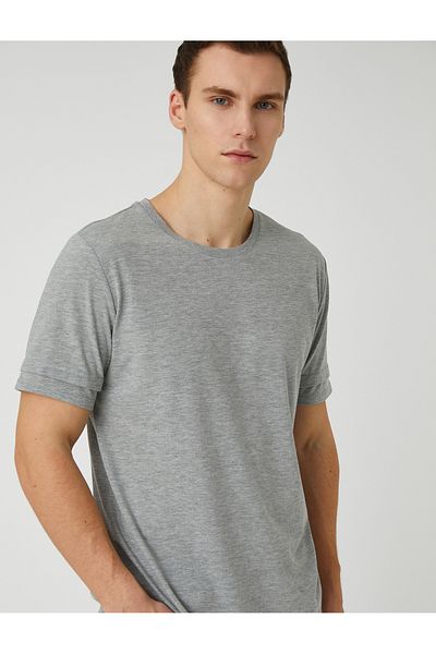 Koton Basic T-Shirt Crew Neck μανίκι Λεπτομέρειες