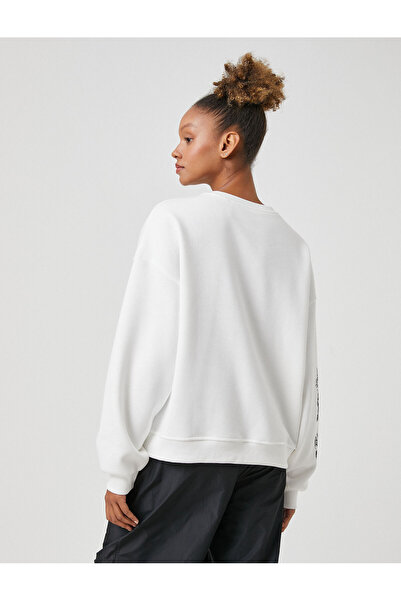 Koton Oversize Sweatshirt Crew Neck Printed Long Sleeve