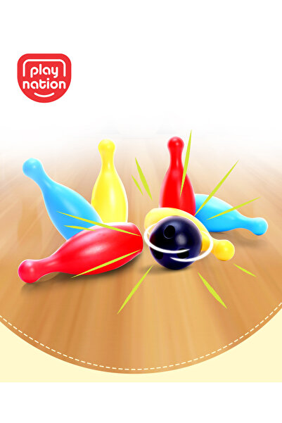 PlayNation مجموعة البولينج متعددة الألوان من بلاي نيشن - 7 قطع، لعبة ممتعة دا...