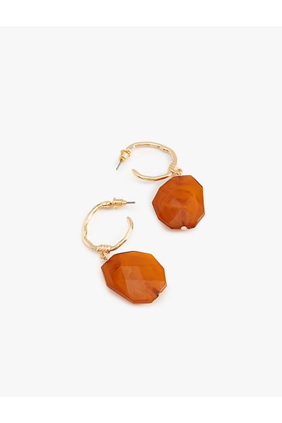 Koton Stone Hoop Earrings