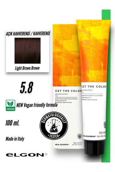 Elgon Get The Color 5.8 Profesyonel Saç Boyası (100 ml.) (Oksidansız)