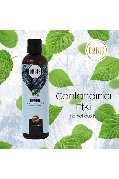ORBİS 400 ml Menthol Shower Gel - Revitalizing and Moisturizing Effect, Togin Brand Bag Gift