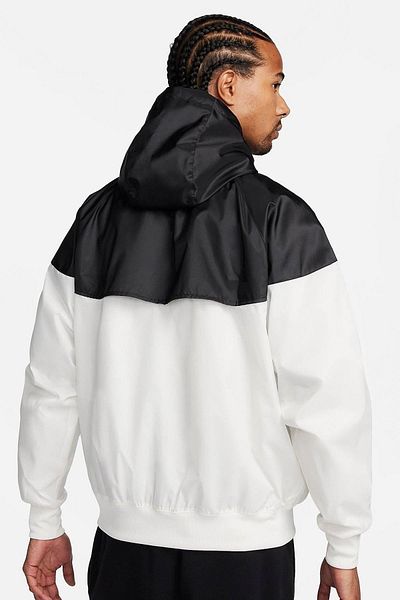 Nike Windrunner Full Zip Jacket Hooded Men's Jacket Windbreaker Black Cream