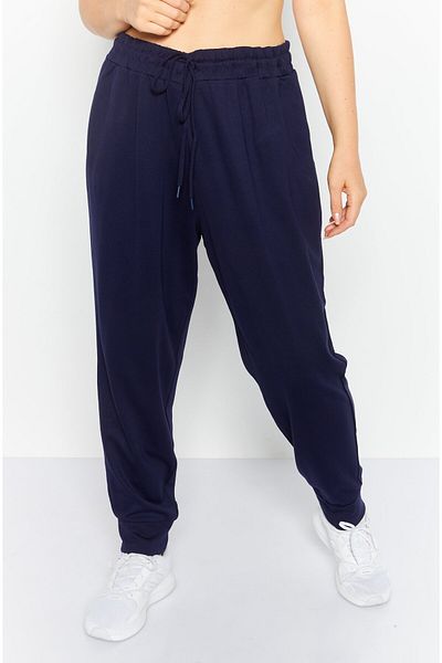 Jones of New York Women Solid Drawstring Sweatpants, Navy Blue