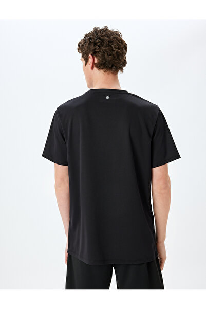 Koton Kısa Kollu Bisiklet Yaka Slogan Baskılı Spor Tişört