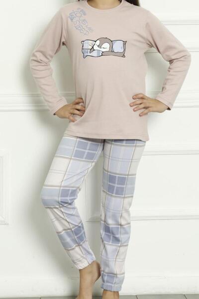 Nicoletta Dívčí pyžamový set číšník Bavlna Interlock POWDER