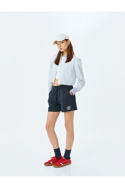 Koton Navy Blue Women's Shorts 5Sal40037Ik