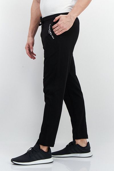 GAZZARRİNİ Men Drawstring Brand Logo Sweatpants, Black