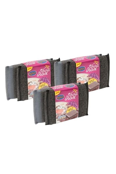 MyClean 4 Pieces Large Size Magic Inox Stainless Wire Sponge