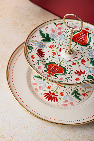 Emsan Pomegranate Enamel Layered Cookie Holder 21X29 cm