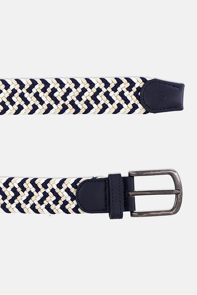 GAZZARRİNİ Men Textured Belt, Navy