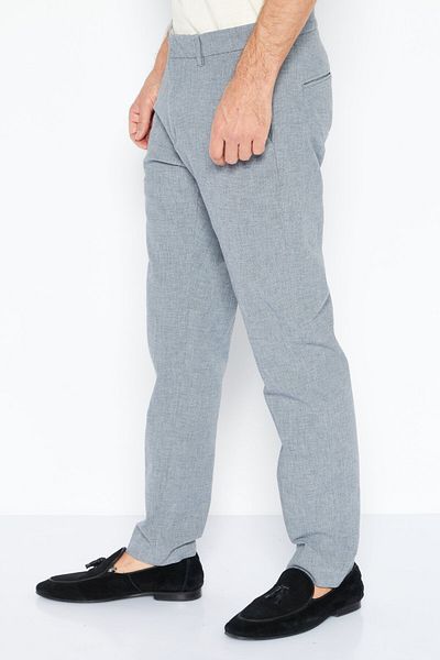 CELIO Men Slim Fit Plain Stretchable Dress Pant, Grey