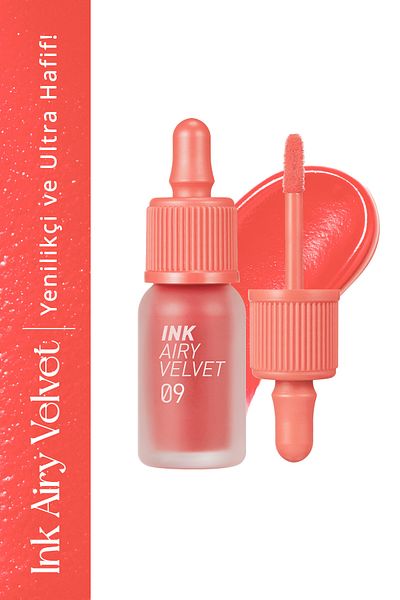 PERIPERA Peripera Ink Airy Velvet - تركيبة طويلة الأمد وخفيفة الوزن مع أطراف مخملية (9 100 نقطة مرجانية)