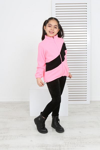 Toontoy Girl's Colorful Fleece Cardigan