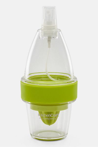 Kitchen Craft Healthy Eating Citrus Spritzer And Juicer Bottle 150 Ml, Green