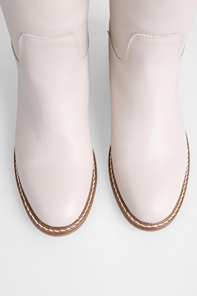 Shoeberry Γυναικείες Μπότες Ιππασίας Λάρισας Μπεζ Δερμάτινες Λάρισας Μπεζ Δερμάτινες