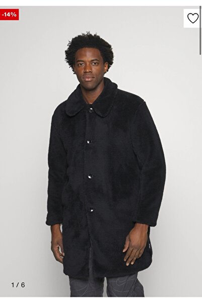 Nike LeBron James Trench Coat Siyah Erkek Peluş Ceket