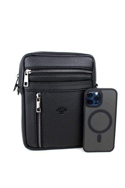 deri,se club Men's Black Strap Messenger Bag Shoulder Bag