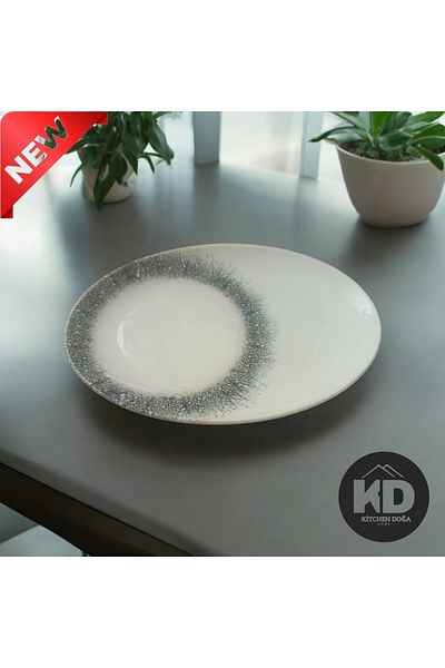 Kütahya Porselen Bone Nordic 32 Cm. Boat Plate
