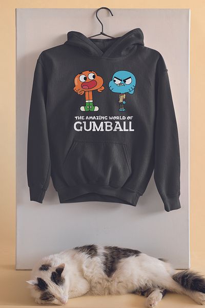 ADABEBEK Детски суичър с щампа Gumball, унисекс