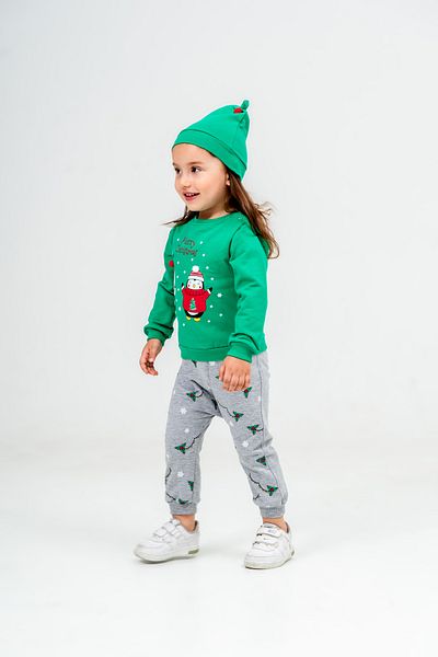 Eray Kids New Year's Themed Unisex Hat Gift Bottom Top Set