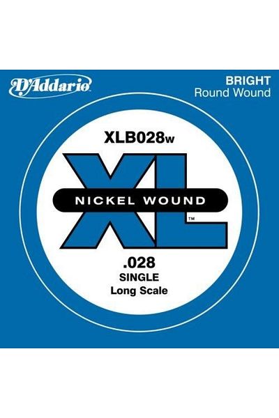 DAddario Woodwinds Daddarıo Xlb028W Bass Guitar Single String, (Do), XL Nickel Wound, 0.028 Ga Bass String Single Nickel Round Wound L