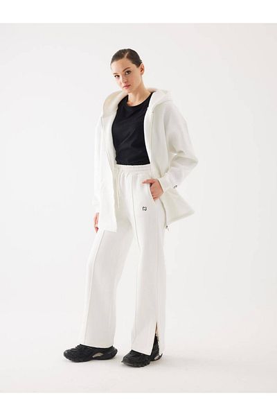 Juste Studio White Raised Slit Detail Jogger